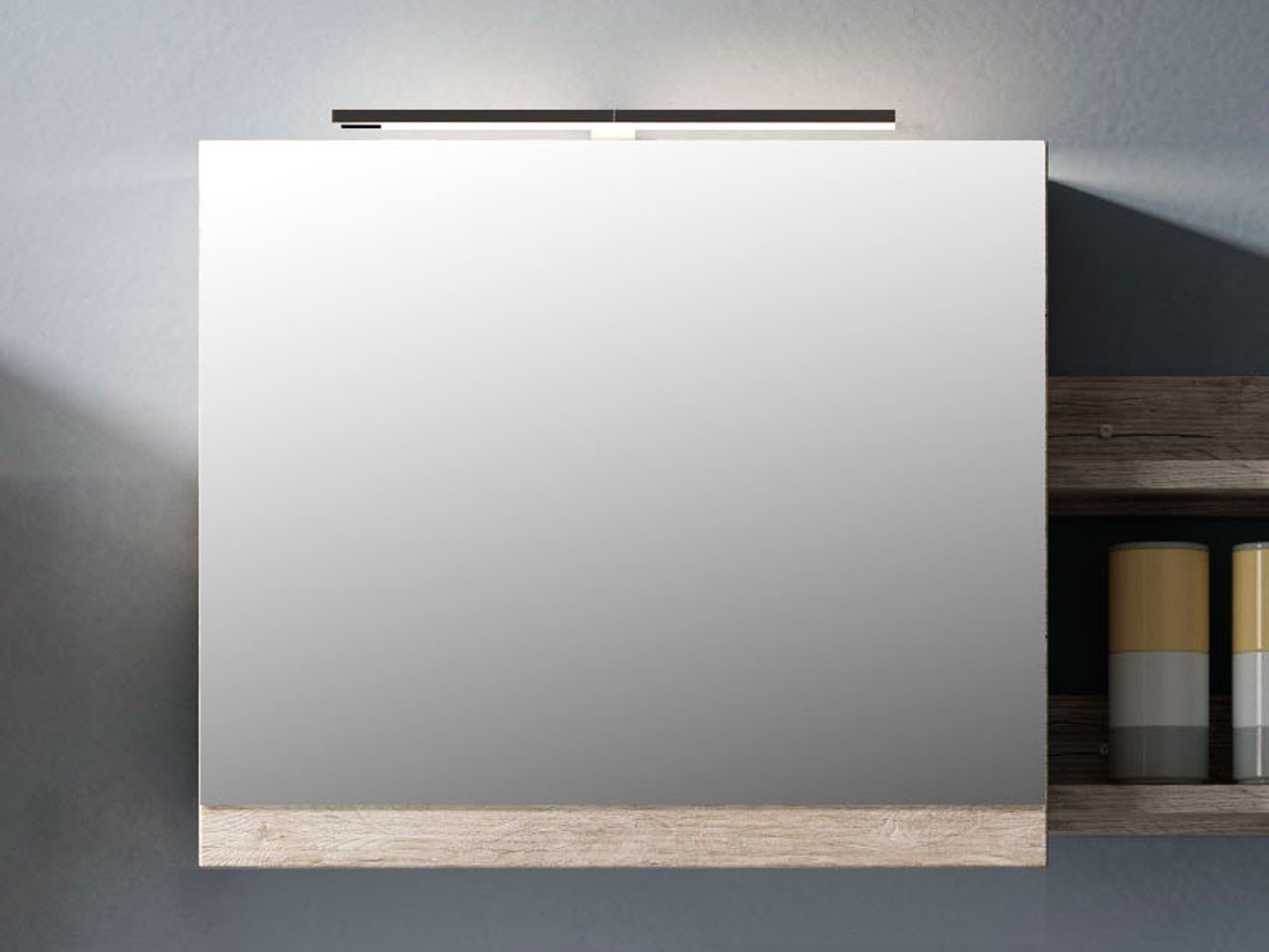 Specchio Bagno Smart 59X61,5 Altezza 2 Natural Oak-15146