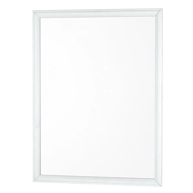 Specchio bagno 46x56 cm cornice bianca e installazione reversibile