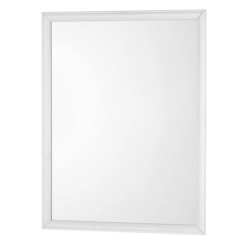 Specchio bagno 66x86 cm cornice bianca e installazione reversibile