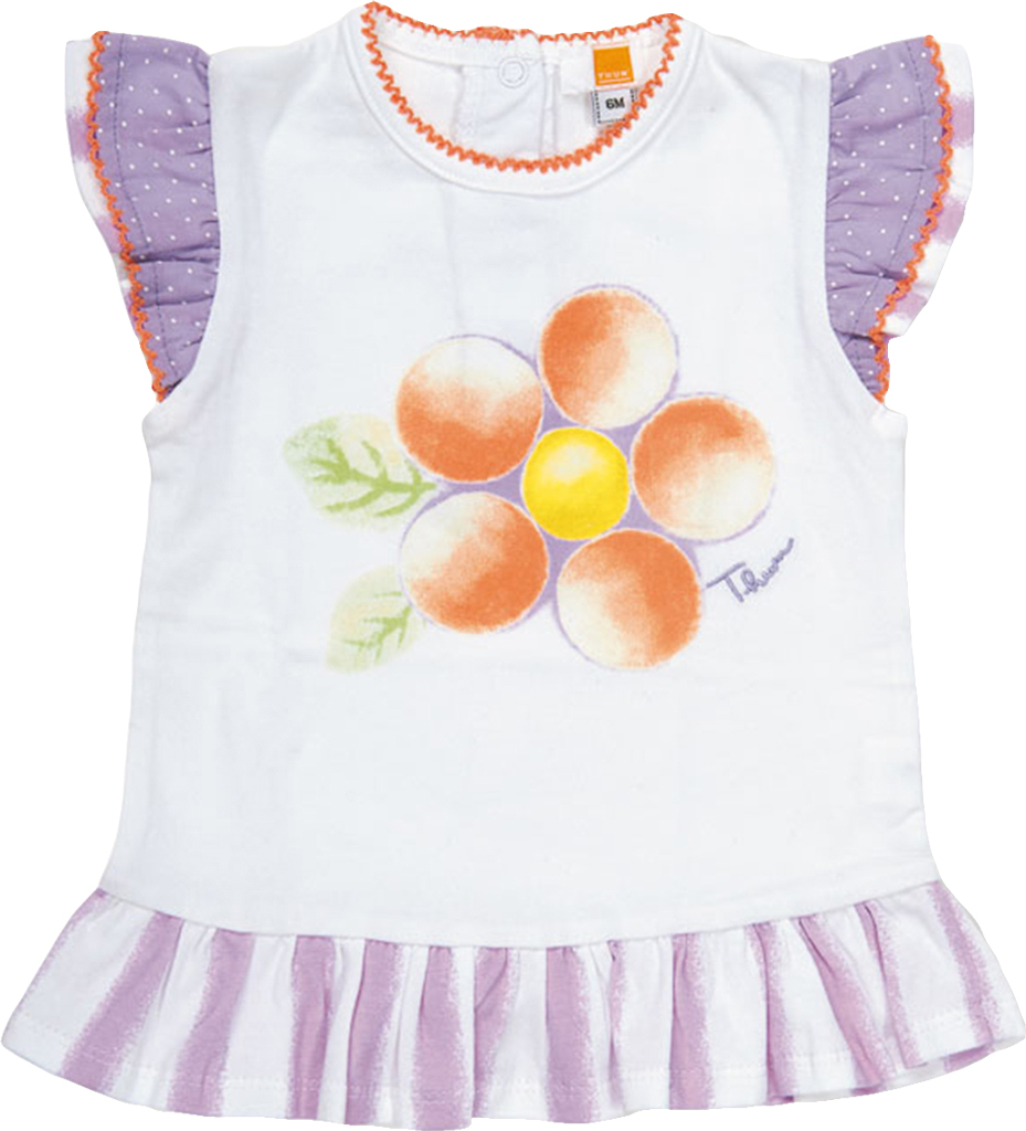 T-Shirt senza Maniche Fiore Girl