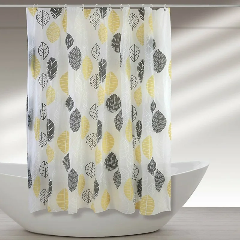 Tenda doccia 120x200cm in acrilico con motivo floreale completa di ganci