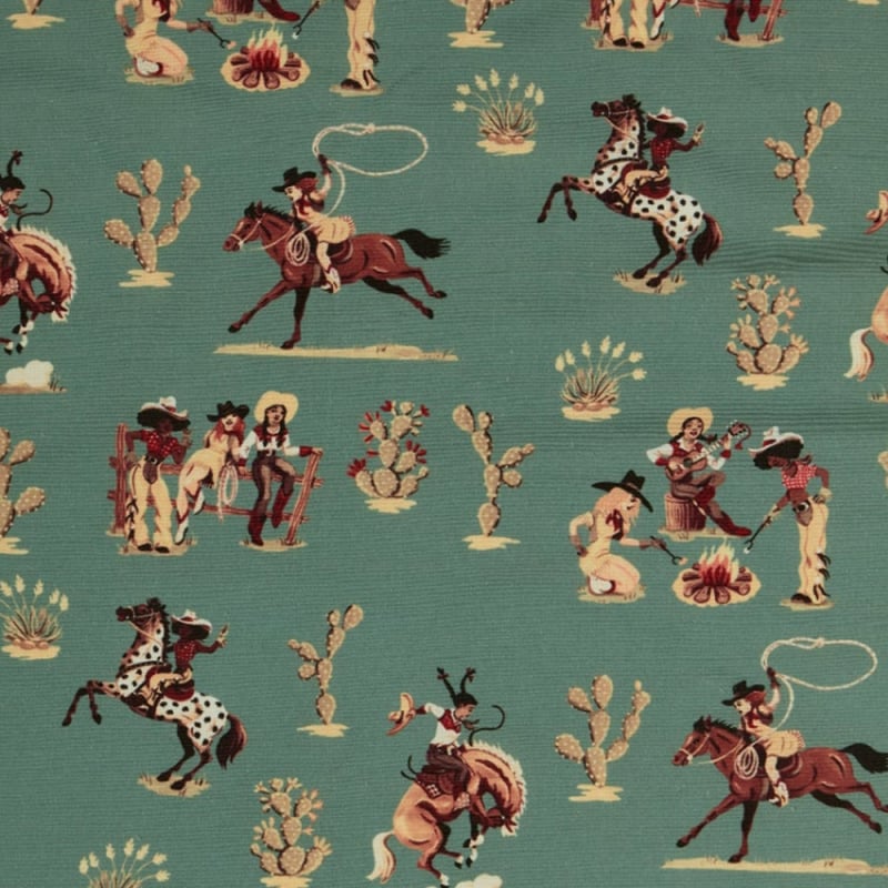 Tessuto Cliftonville Cowgirls Poodle and Blonde