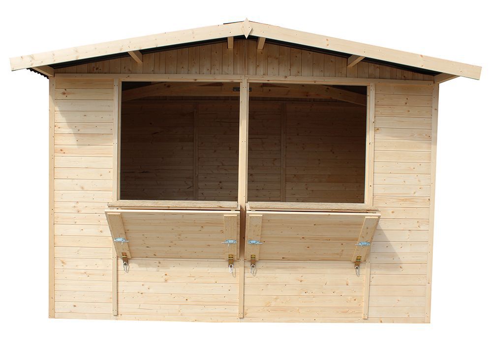 Chiosco in legno - 3,36 x 2,65 m, spessore 17 mm