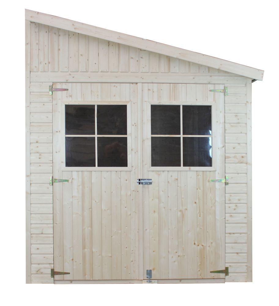 Casetta da giardino addossata - 3,18 x 2,16 m, pannello da 17 mm