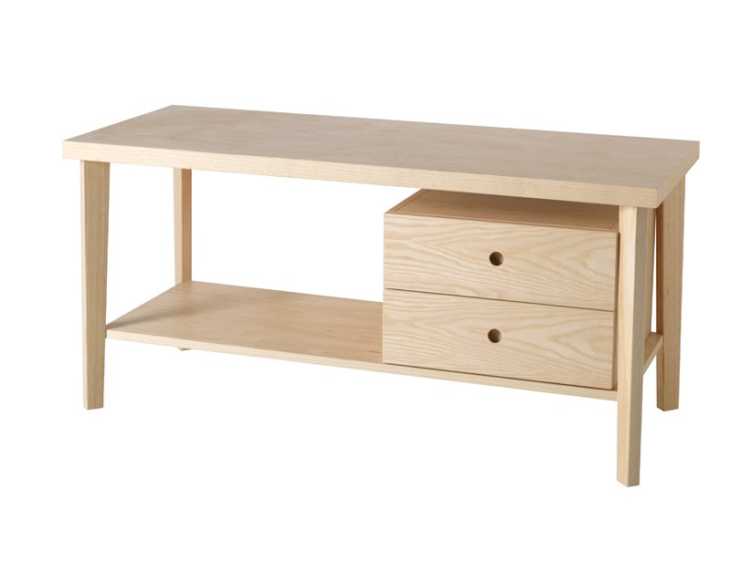 Mobile Portalavabo Tino 120X50X60 in Legno Massello 2 Cassetti a Destra-18099