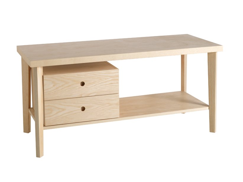 Mobile Portalavabo Tino 120X50X60 in Legno Massello 2 Cassetti a Sinistra-18100