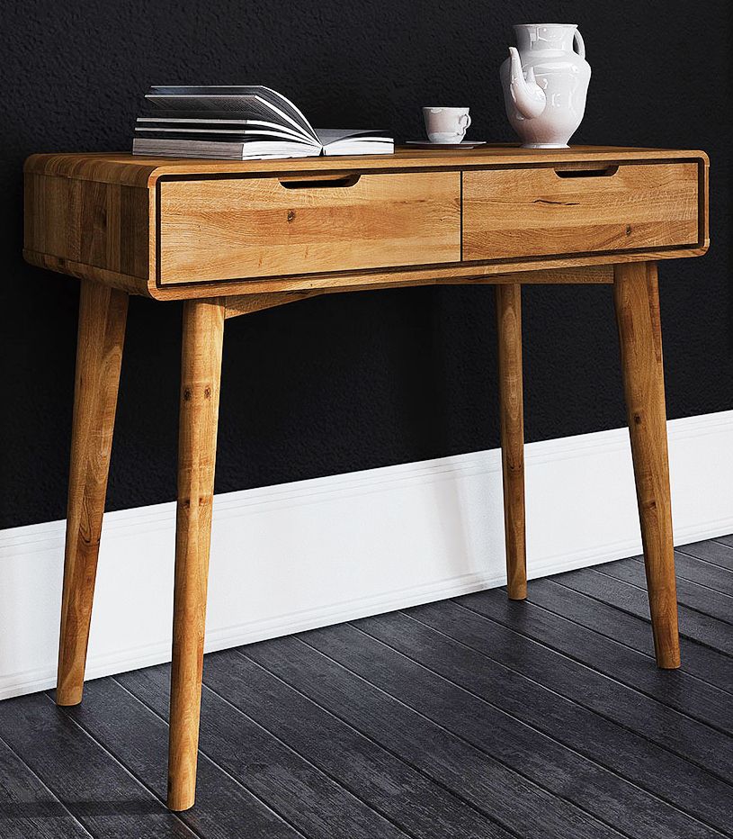 Toeletta "Timaru" 18, rovere massello selvatico, oliato - 81 x 90 x 40 cm (h x l x p)