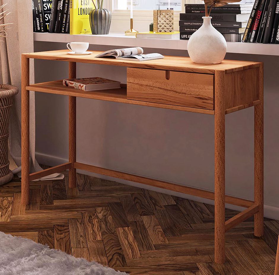 Toeletta / Scrivania "Wellsford" 49, faggio massello, oliato - 80 x 120 x 46 cm (h x l x p)