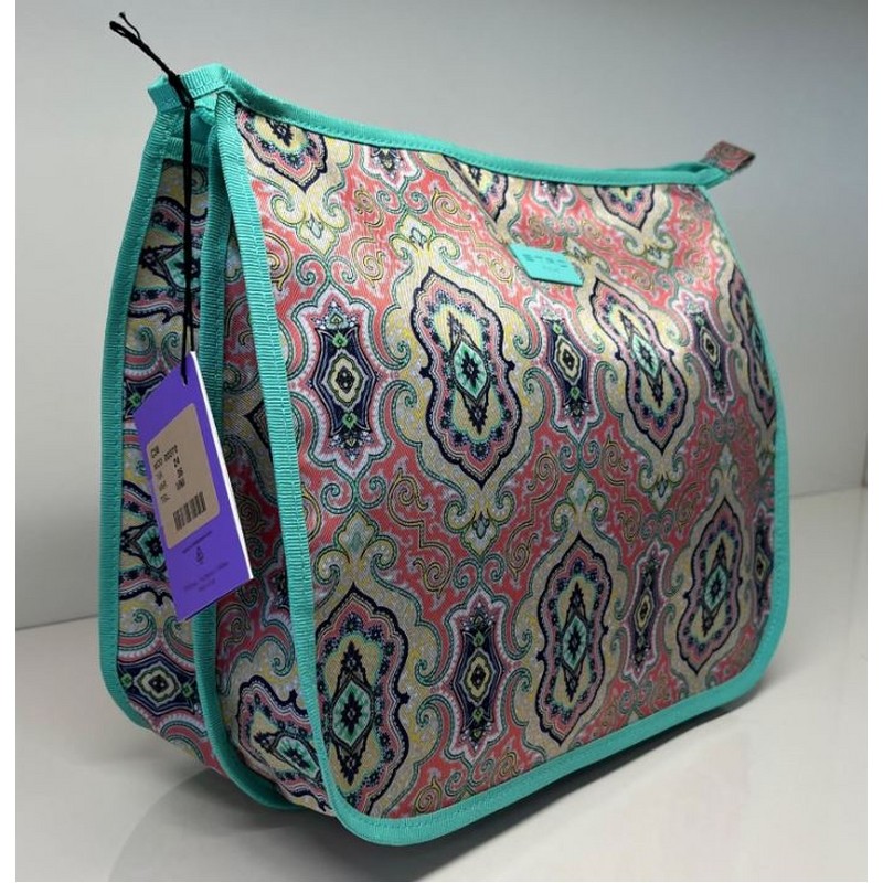 TROUSSE CON DIVISORIO ROSA RIFINITURE VERDE ACQUA 27X23X12 CM. ETRO PROFUMI