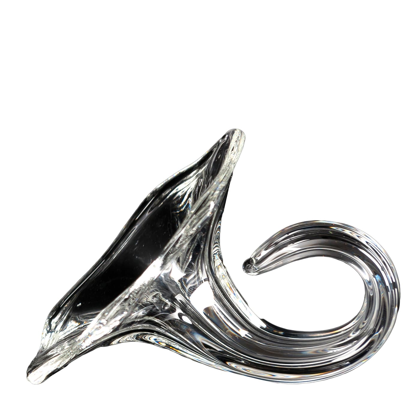 Set di 6 porta tovaglioli in vetro a forma di fiore