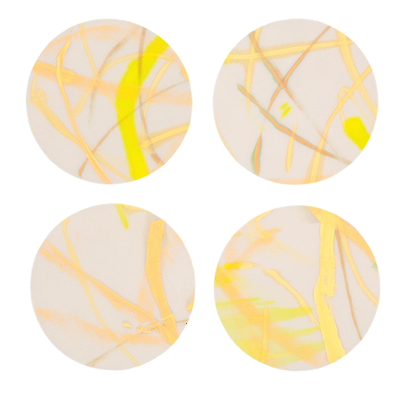 Set di 8 sottobicchieri Roman Breeze in bianco