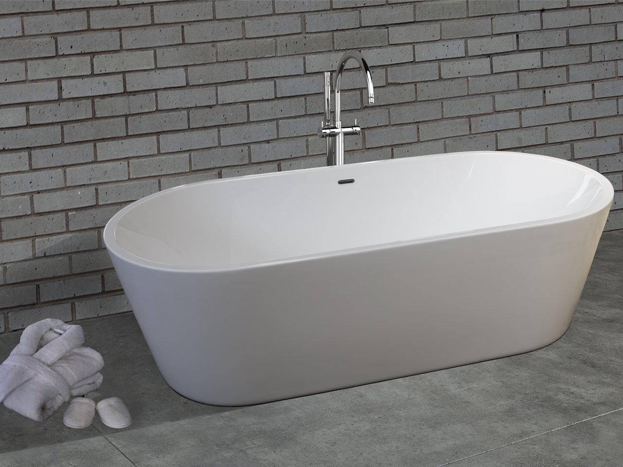 Vasca Freestanding Logic Two 167,5X78 con Piedini-21330