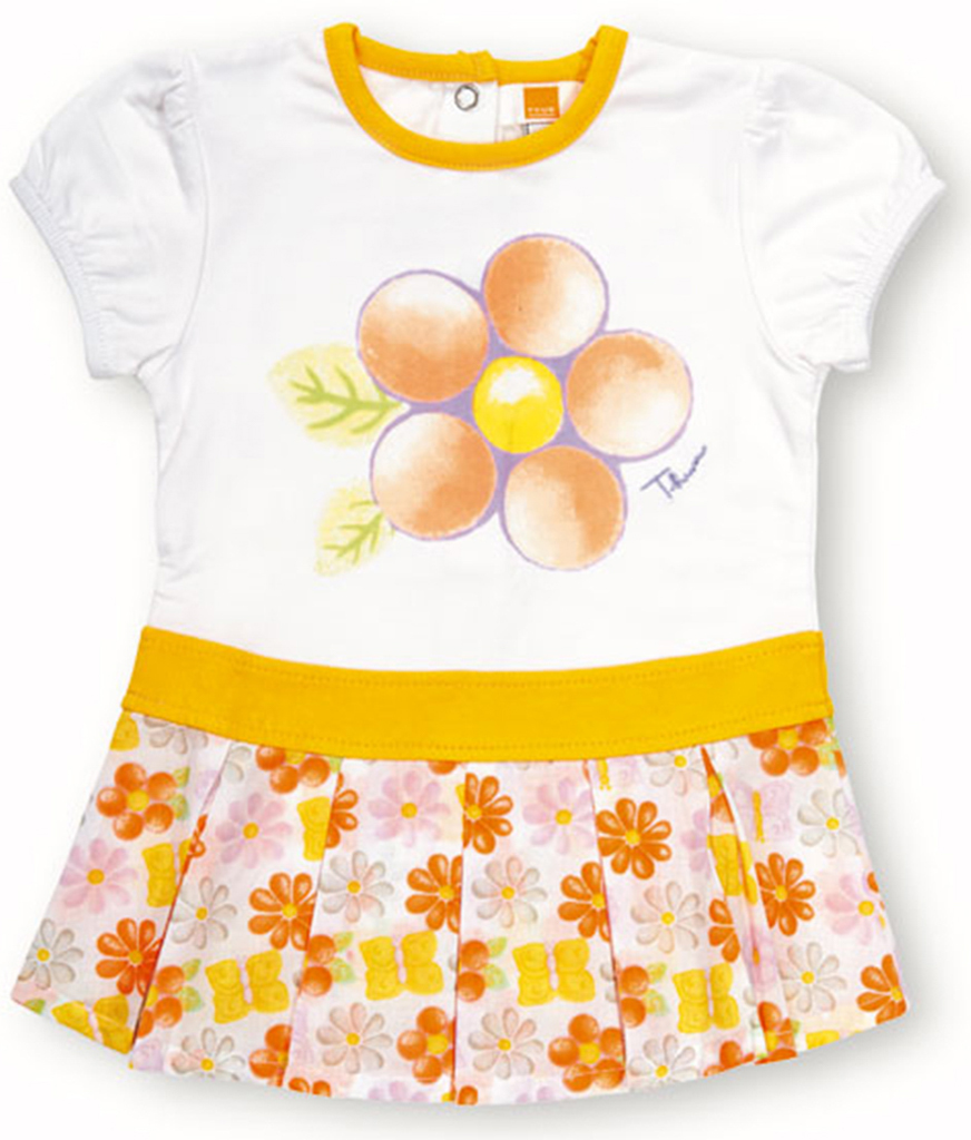 Vestito manica corta fiori girl