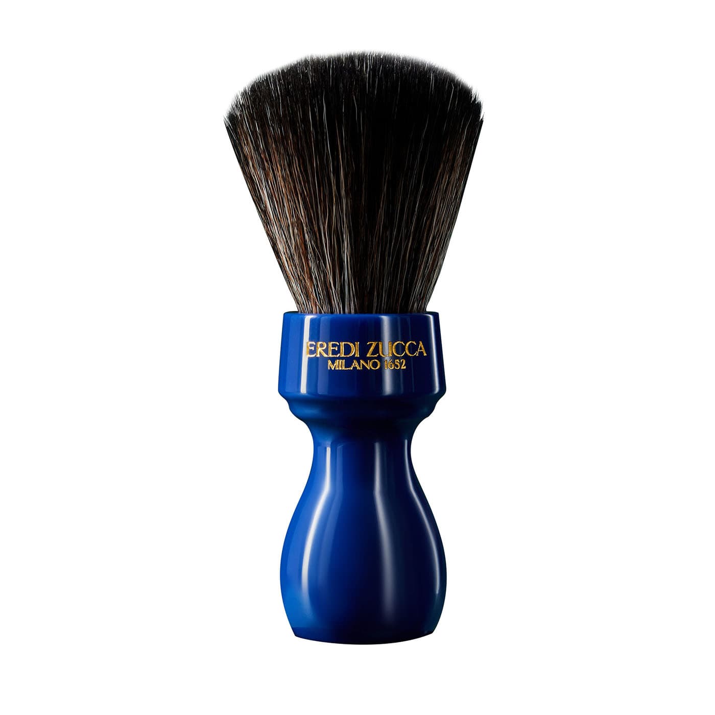 Pennello da barba sintetico in resina blu