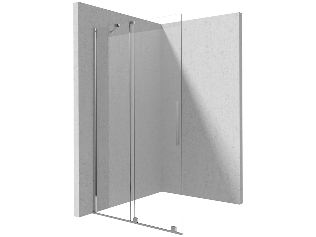 Walk-In Prizma Anta Scorrevole cm 100 H195 Est 98-100 Cristallo 6 mm Trasparente Profili Cromo-79007