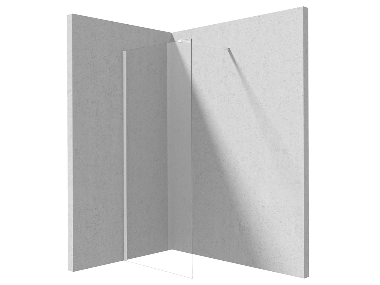 Walk-In Prizma cm 100 H195 Est 96-98 Cristallo 6 mm Trasparente Profili Bianco Opaco-78997