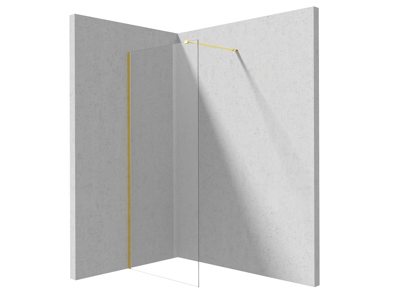 Walk-In Prizma cm 100 H195 Est 96-98 Cristallo 6 mm Trasparente Profili Oro Lucido-79071