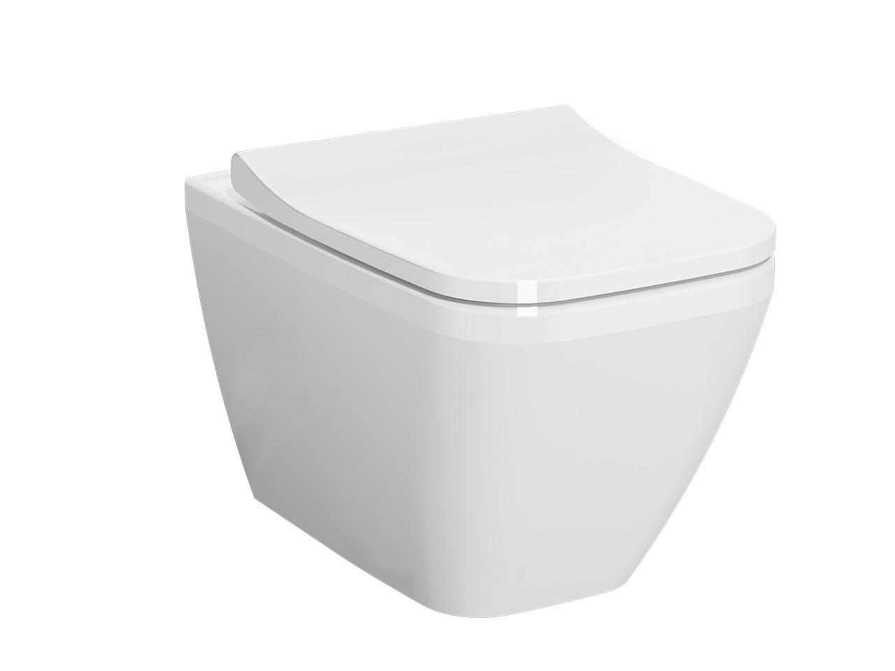Wc Sospeso Integra Square Rimless 54,5 cm Bianco-68480
