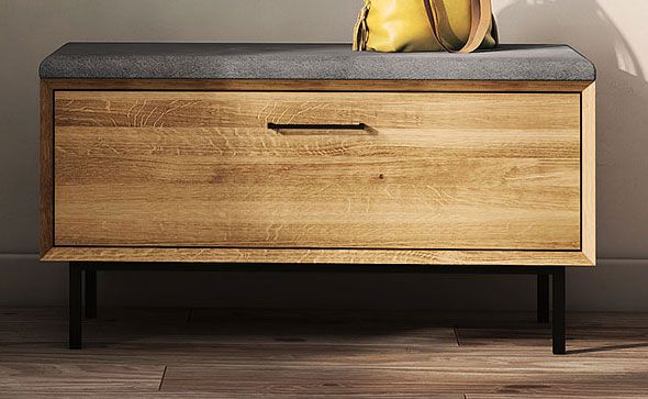 Cassapanca / Scarpiera "Kumeu" 58, rovere selvatico, oliato - 52 x 97 x 45 cm (h x l x p)