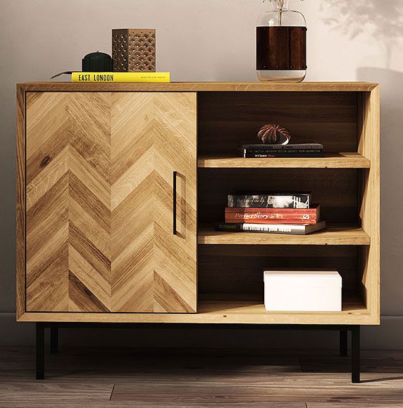 Cassettiera "Kumeu" 32, rovere massello selvatico, oliato - 80 x 97 x 45 cm (h x l x p)