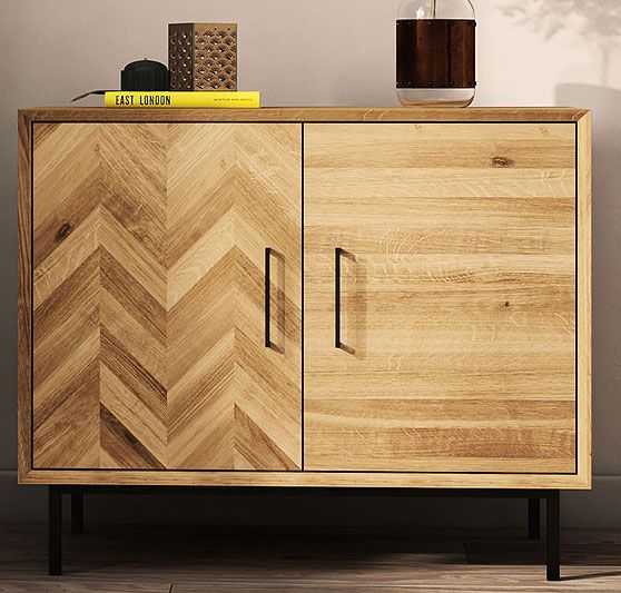 Cassettiera "Kumeu" 34, rovere massello selvatico, oliato - 80 x 97 x 45 cm (h x l x p)