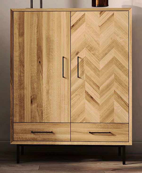 Cassettiera "Kumeu" 51, rovere selvatico, oliato - 125 x 97 x 45 cm (h x l x p)