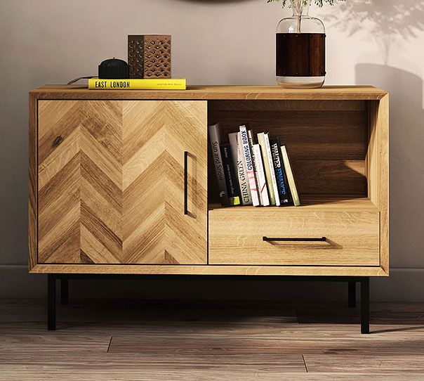 Cassettiera "Kumeu" 16, rovere massello selvatico, oliato - 65 x 97 x 45 cm (h x l x p)