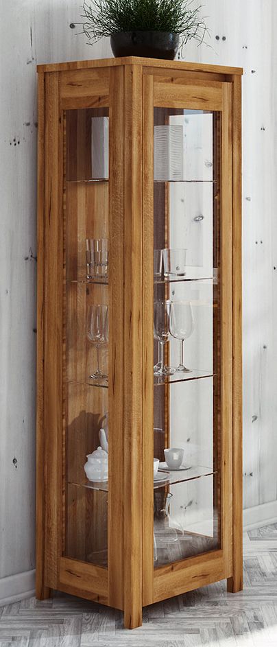 Vetrinetta "Tasman" 24, rovere selvatico oliato - 180 x 55 x 45 cm (h x l x p)