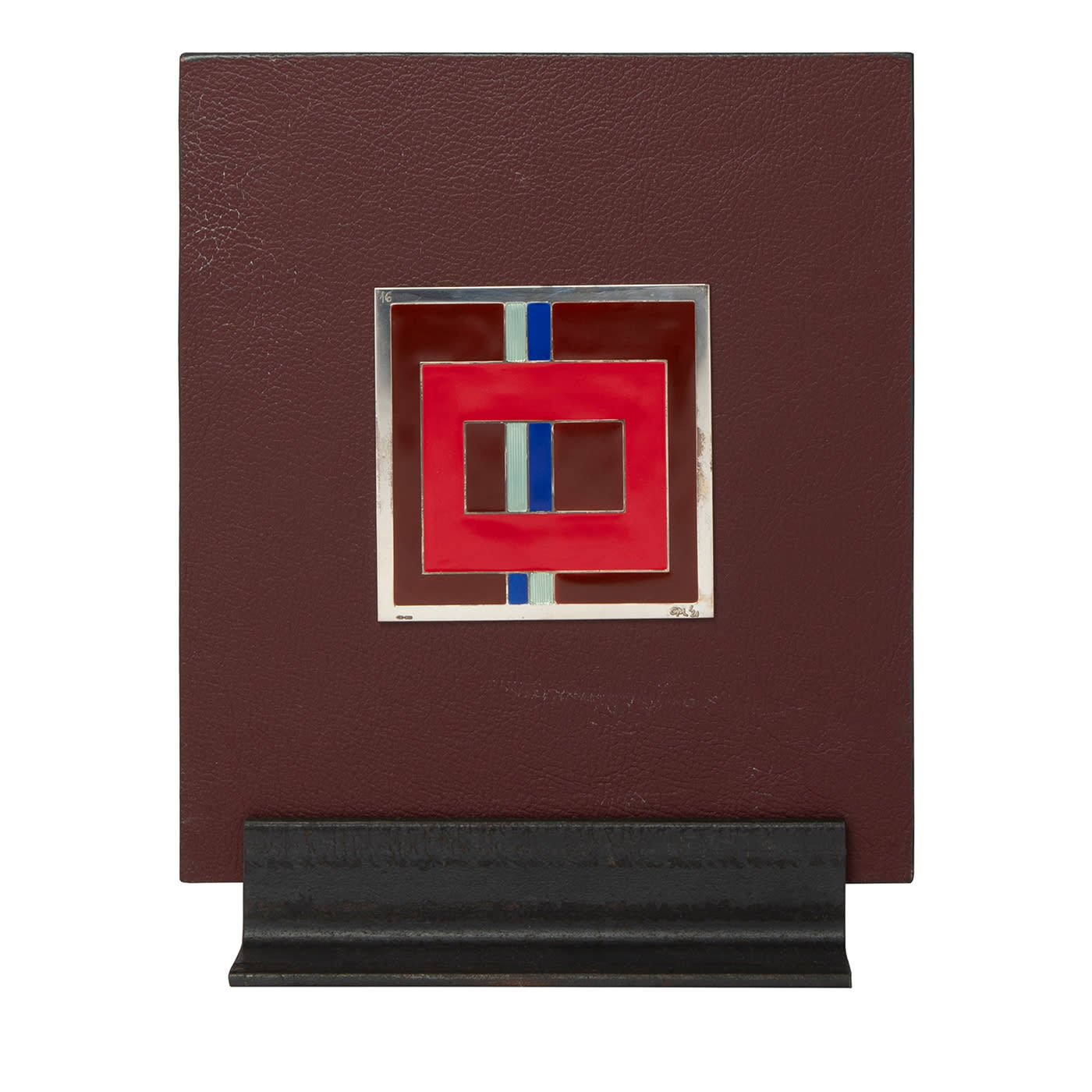 Carré Cloisonné su pelle Pezzo d'arte decorativa #16