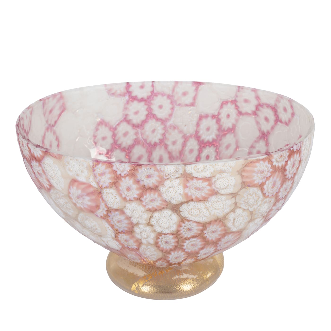 24 Kt. Ciotola in oro e murrina rosa