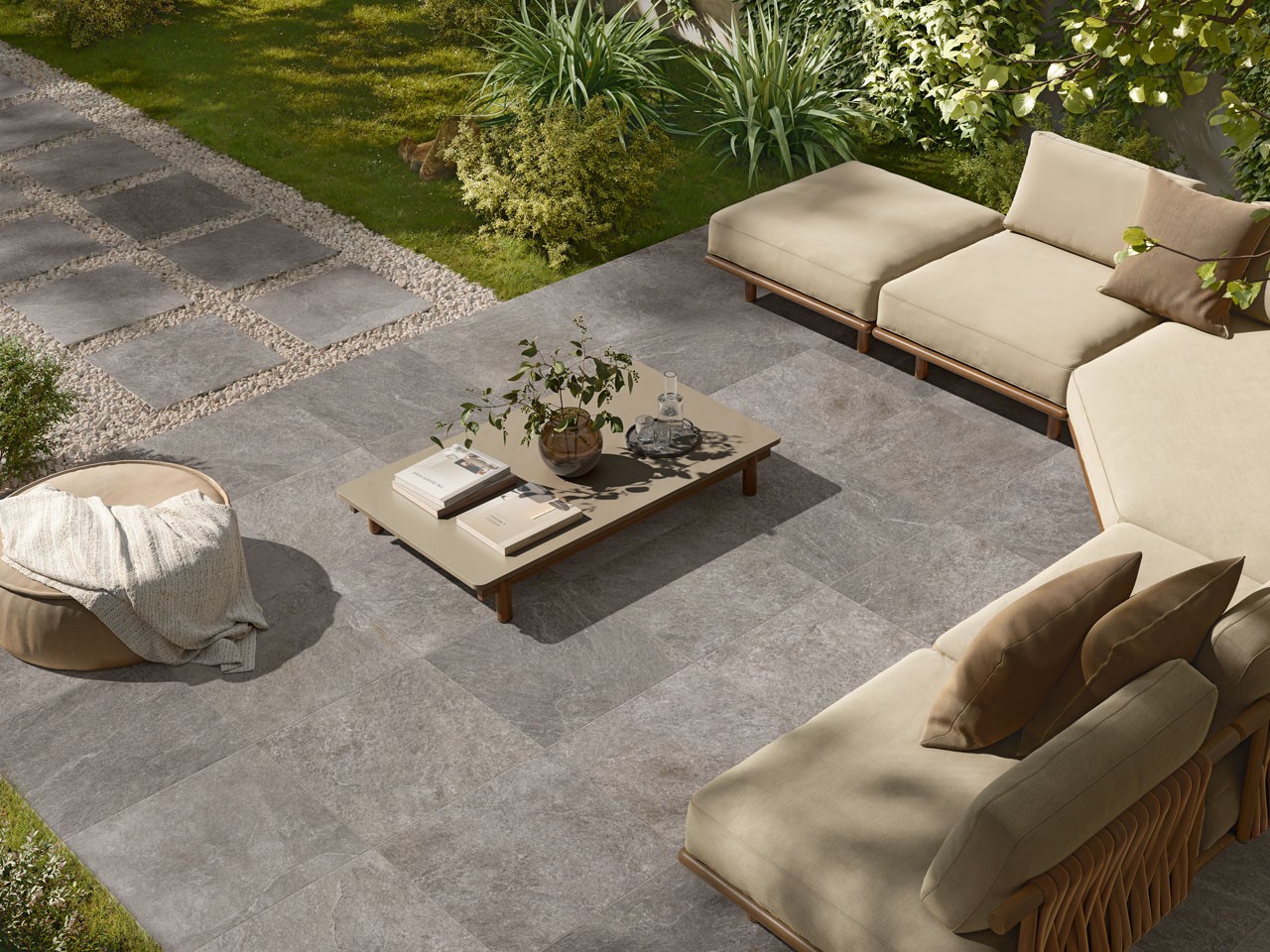 Piastrella Quarzite Grau XOUT 60x60 Gres Esterni Spessore 20mm Effetto Quarzite Grigia-78359