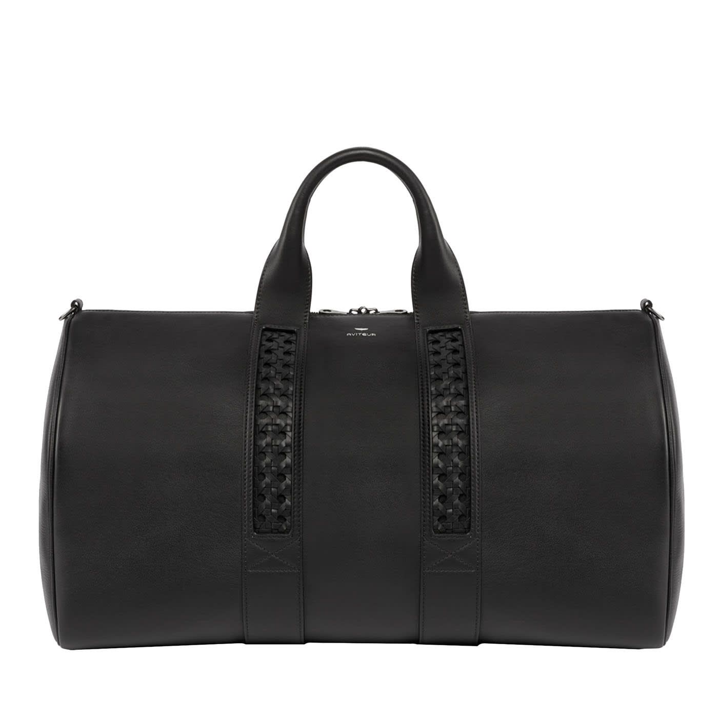 Borsone in pelle nera