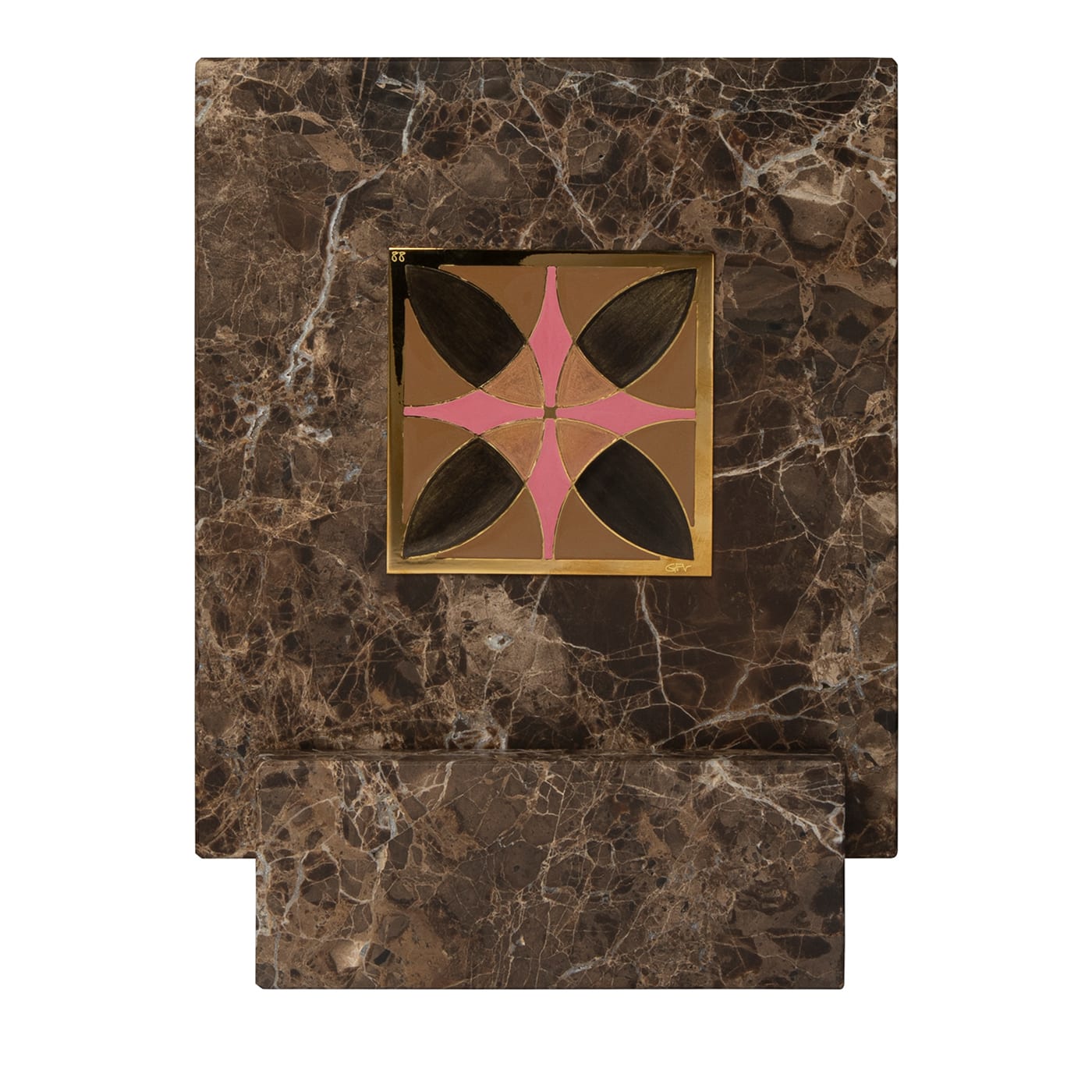 Carré Cloisonné su marmo Pezzo d'arte decorativa #15