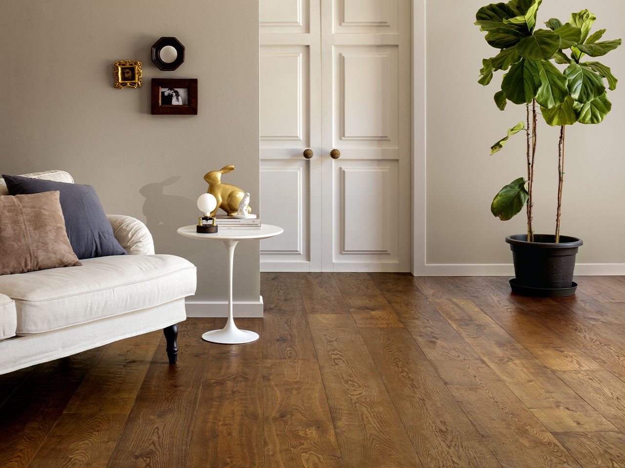 Plancia Parquet Rovere Naturale Anticato Piallato Levigato - Yacht Large Brown-22107