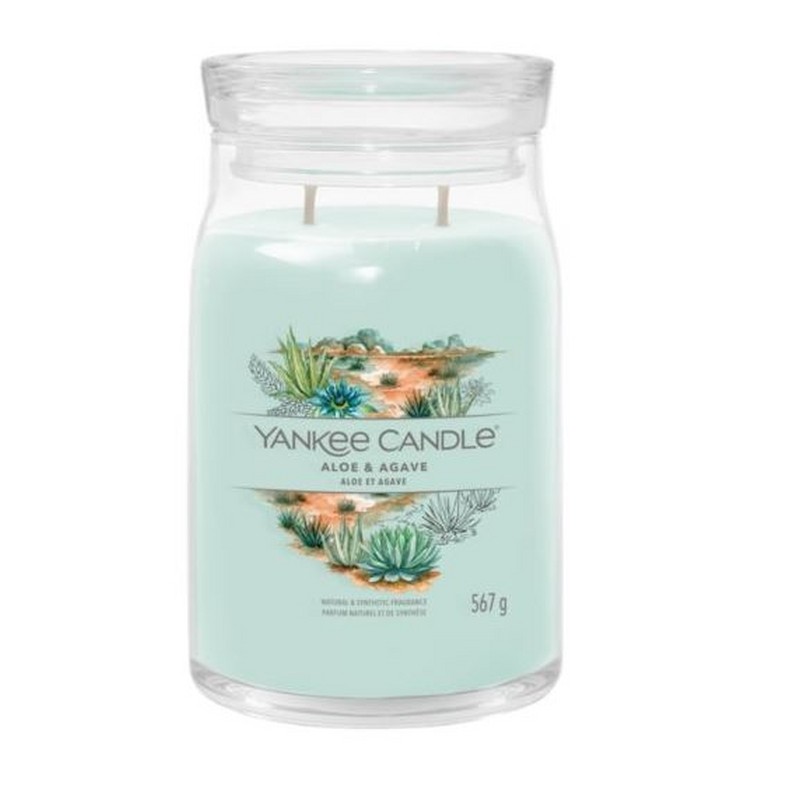YANKEE CANDLE CANDELA IN GIARA GRANDE SIGNATURE ALOE AGAVE