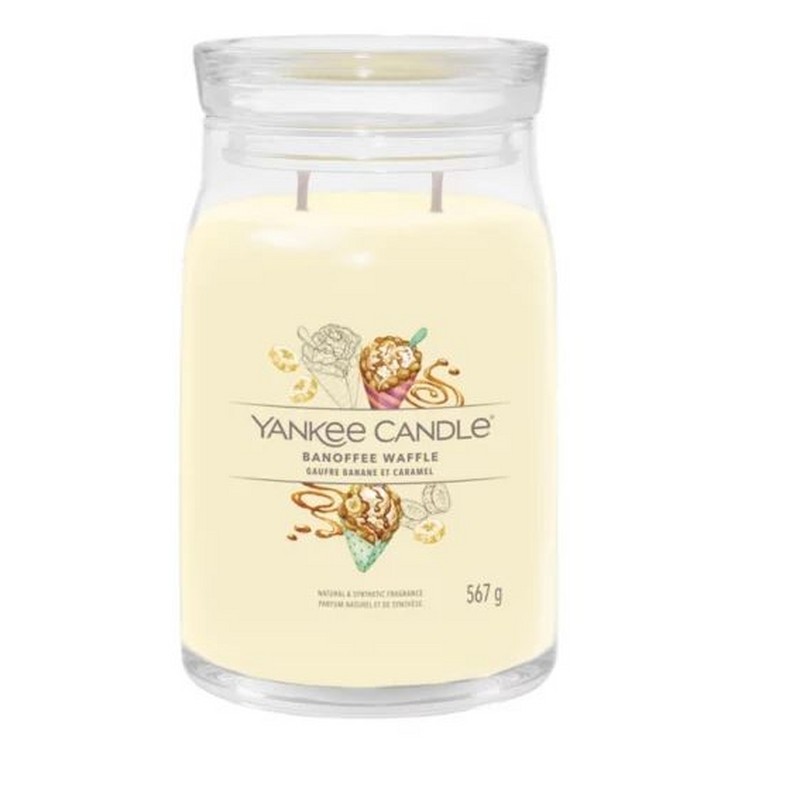 YANKEE CANDLE CANDELA IN GIARA GRANDE SIGNATURE BANOFFEE WAFFLE