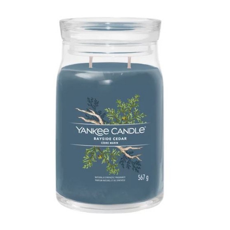 YANKEE CANDLE CANDELA IN GIARA GRANDE SIGNATURE BAYSIDE CEDAR