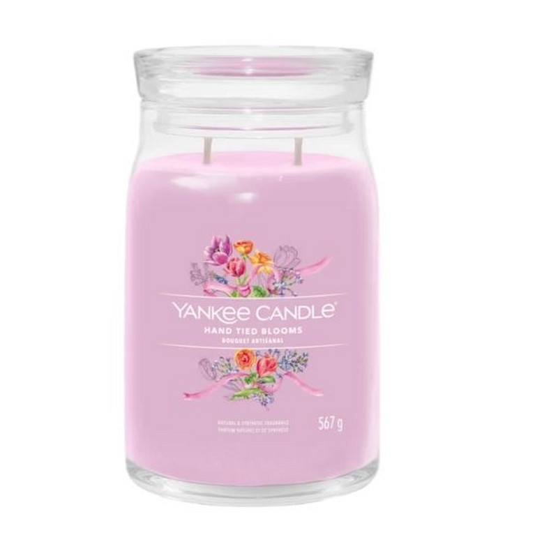 YANKEE CANDLE CANDELA IN GIARA GRANDE SIGNATURE HAND TIED BLOOMS