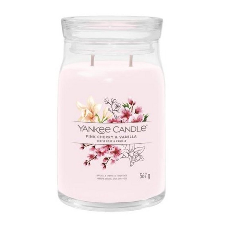 YANKEE CANDLE CANDELA IN GIARA GRANDE SIGNATURE PINK CHERRY VANILLA
