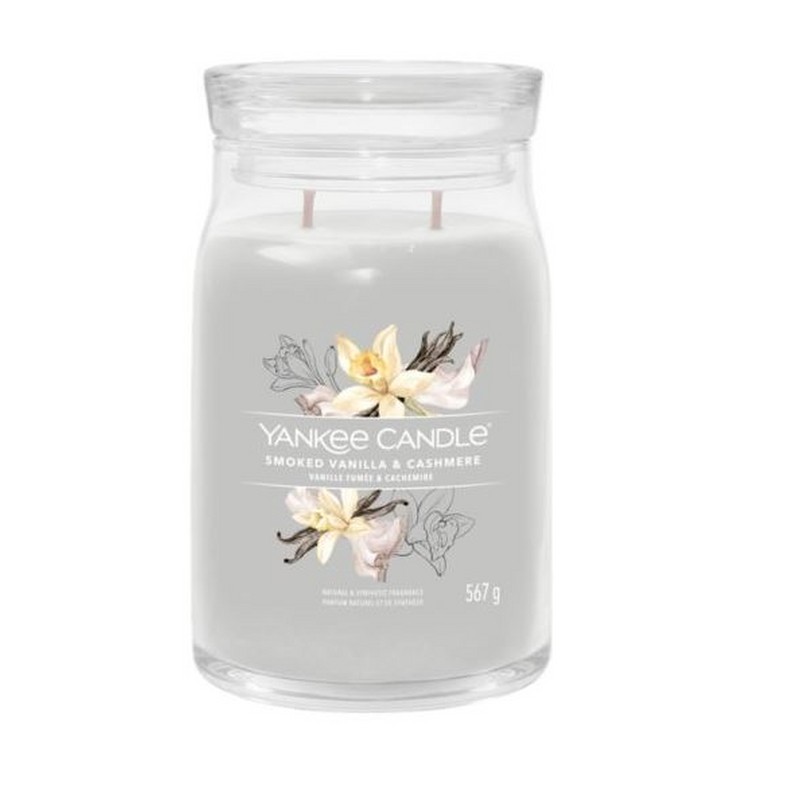 YANKEE CANDLE CANDELA IN GIARA GRANDE SIGNATURE SMOKED VANILLA & CASHMERE