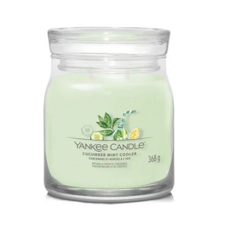 YANKEE CANDLE CANDELA IN GIARA MEDIA SIGNATURE CUCUMBER MINT COOLER