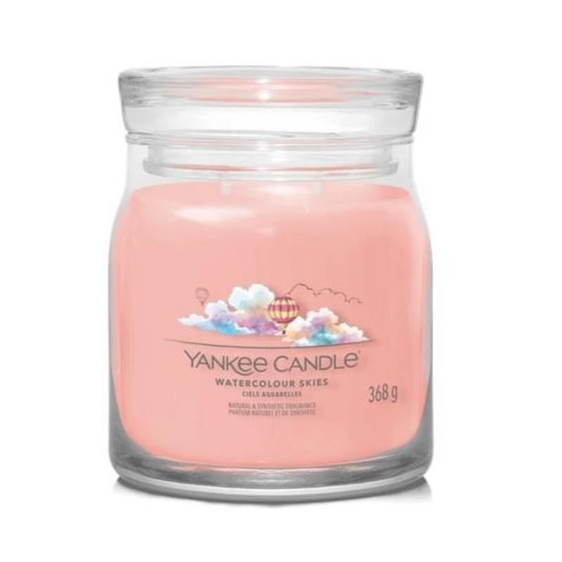 YANKEE CANDLE CANDELA IN GIARA MEDIA SIGNATURE WATERCOLOUR SKIES