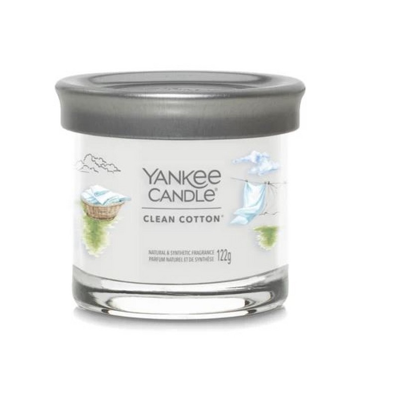 YANKEE CANDLE SIGNATURE CANDELA TUMBLER PICCOLA CLEAN COTTON