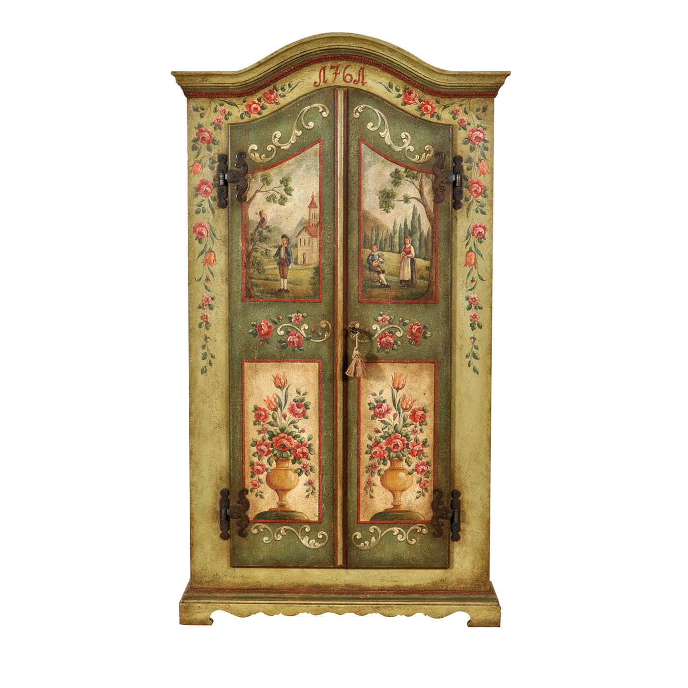 Armadio paesaggistico tirolese in stile XVII secolo