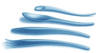 Zlin Set 4 Posatine Azzurre